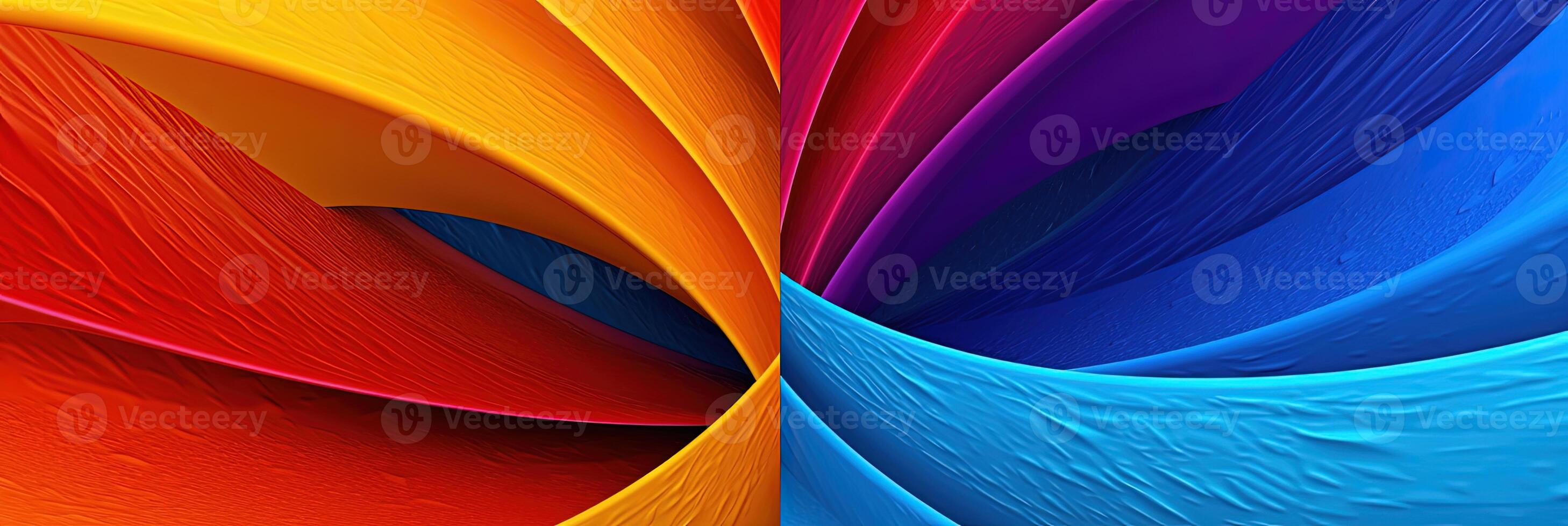 Complementary Pair Colors of 3D Abstract Background. . photo