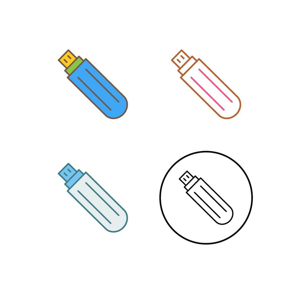 Unique USB Drive Vector Icon