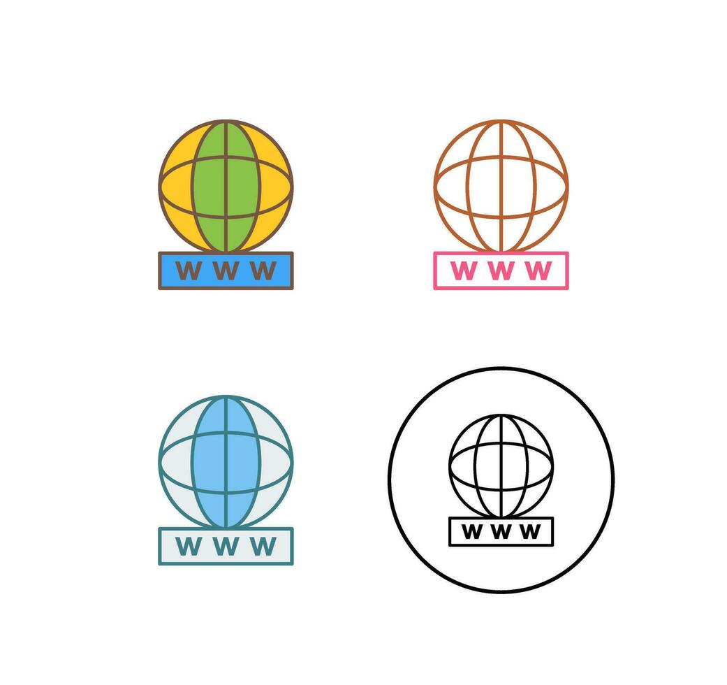 Unique World Wide Web Vector Icon
