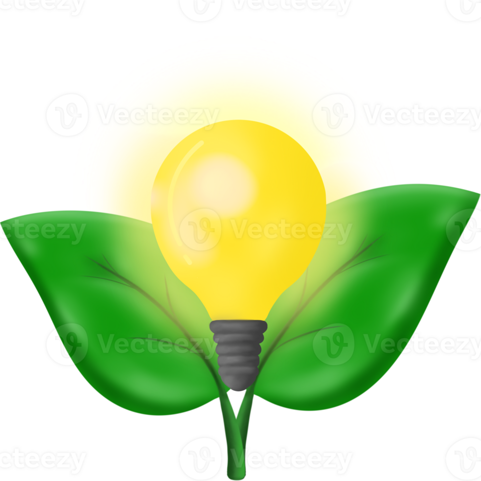 green energy saving light bulb, Green energy set, power plug png