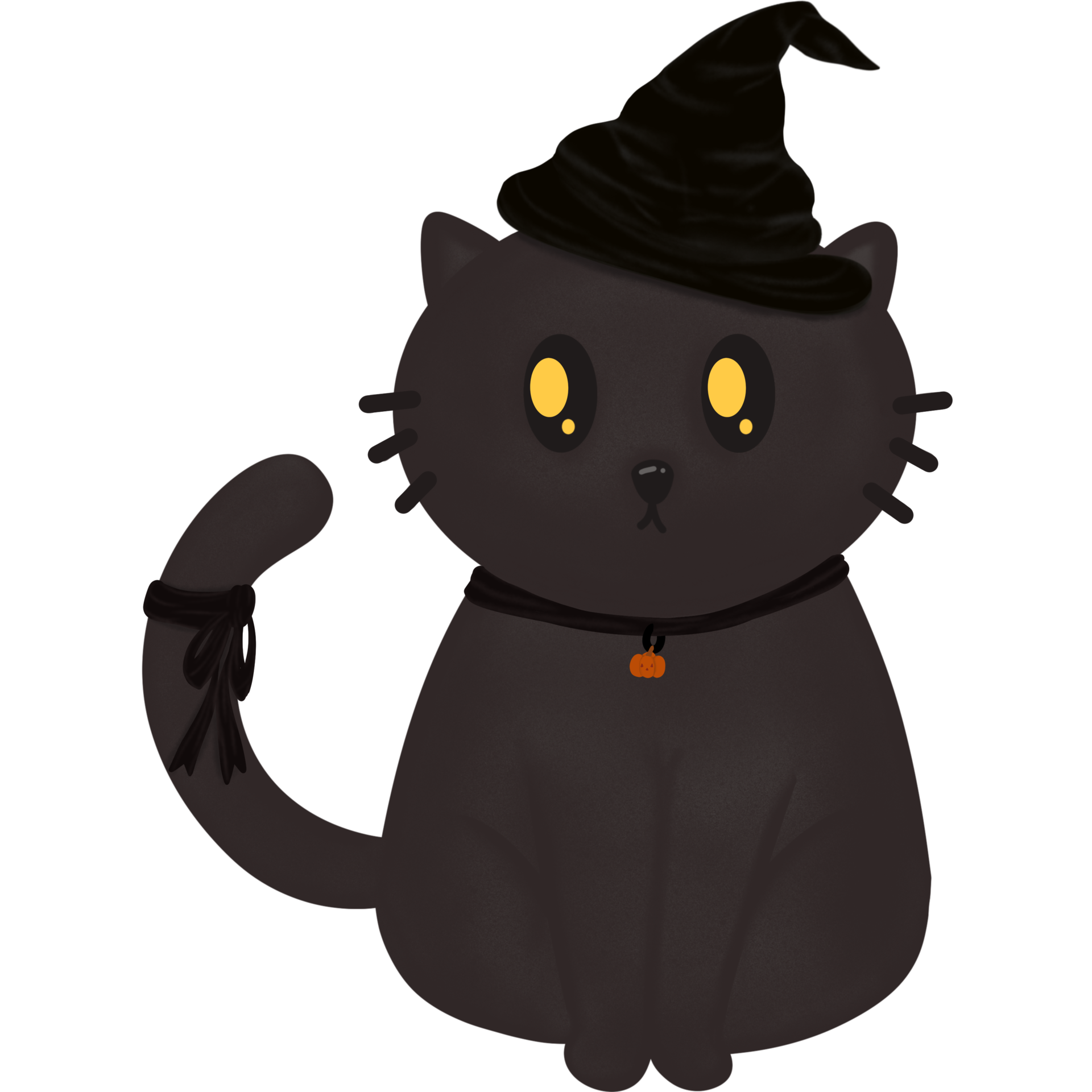 Cat Wearing Witch Hat Halloween 25163093 PNG cat-wearing-witch-hat-halloween-25163093-png
