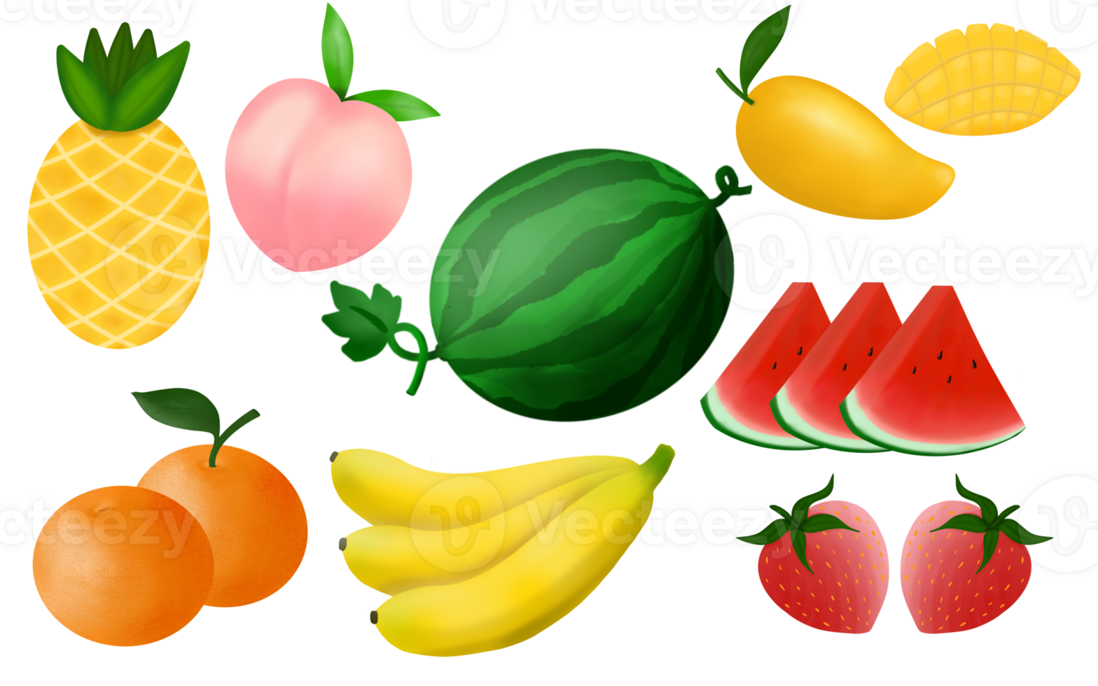 collection of fruits, A summer fruit that looks appetizing and refreshing. png