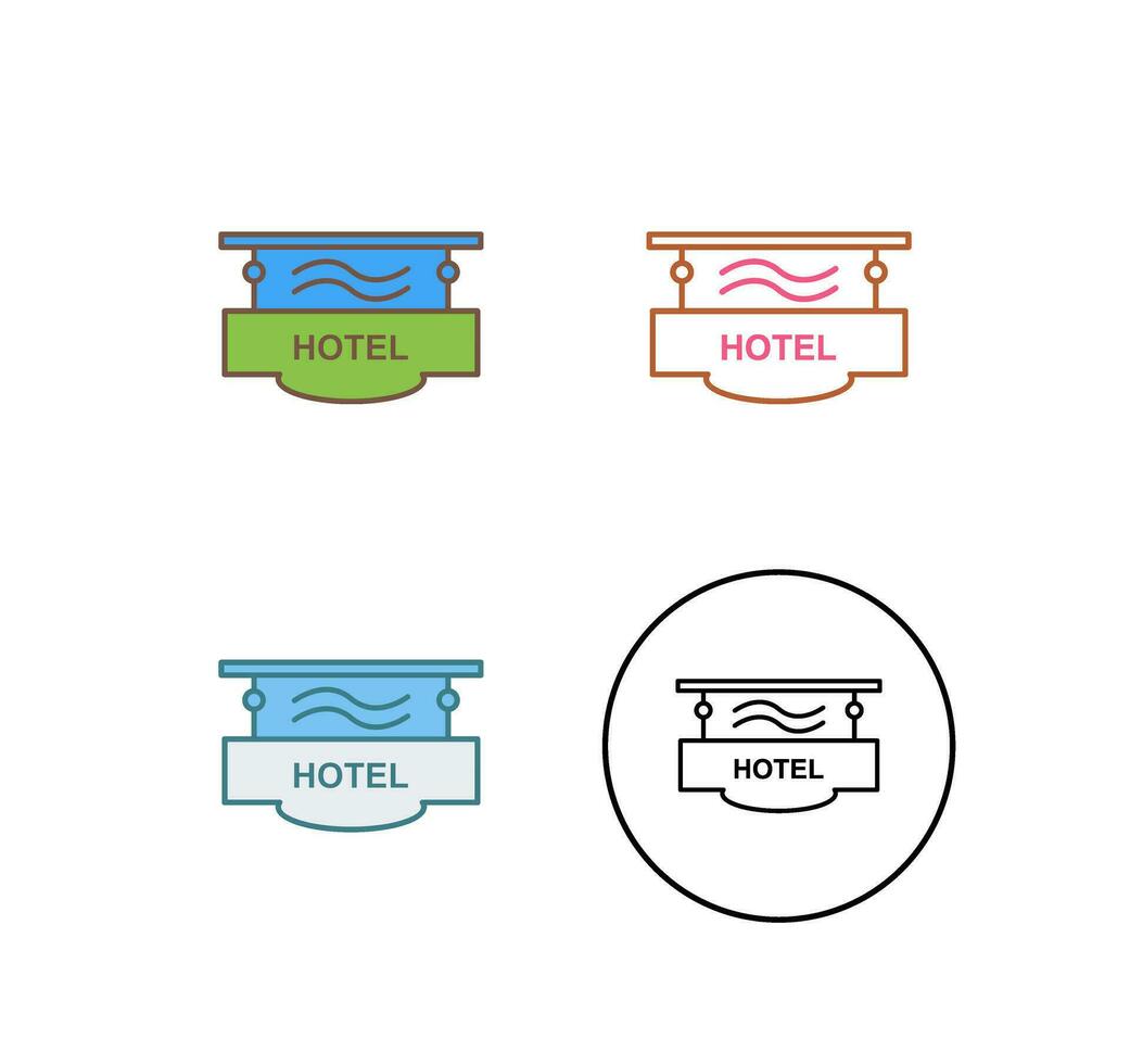 icono de vector de signo de hotel