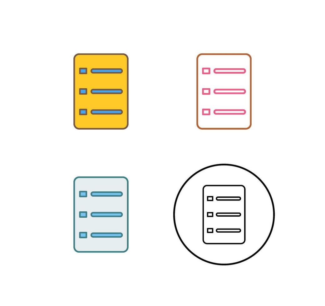 Unique Menu Vector Icon