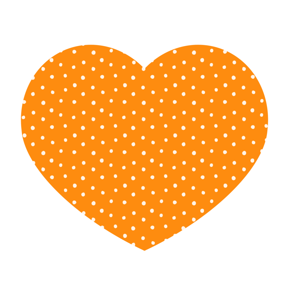 Textured Orange Hearts png