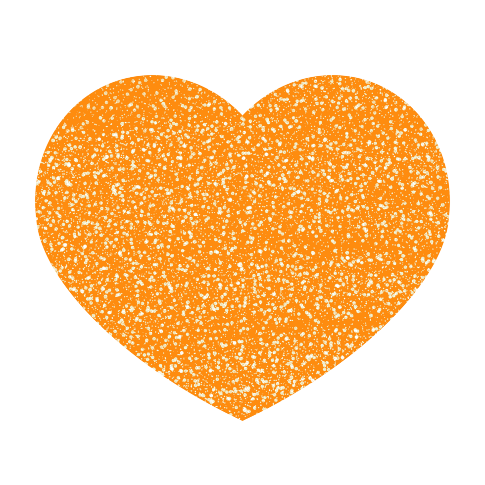 Textured Orange Hearts png