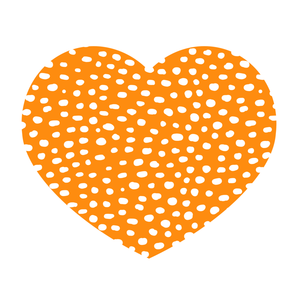 Textured Orange Hearts png