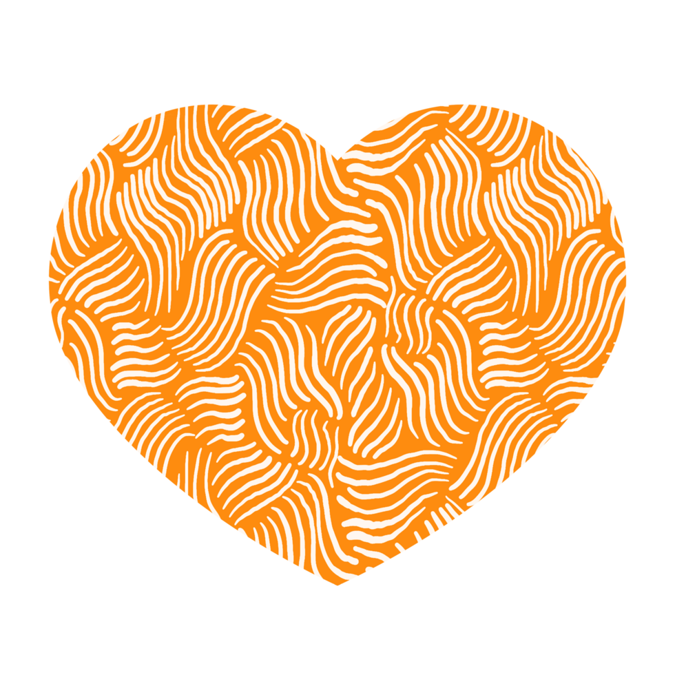 Textured Orange Hearts png