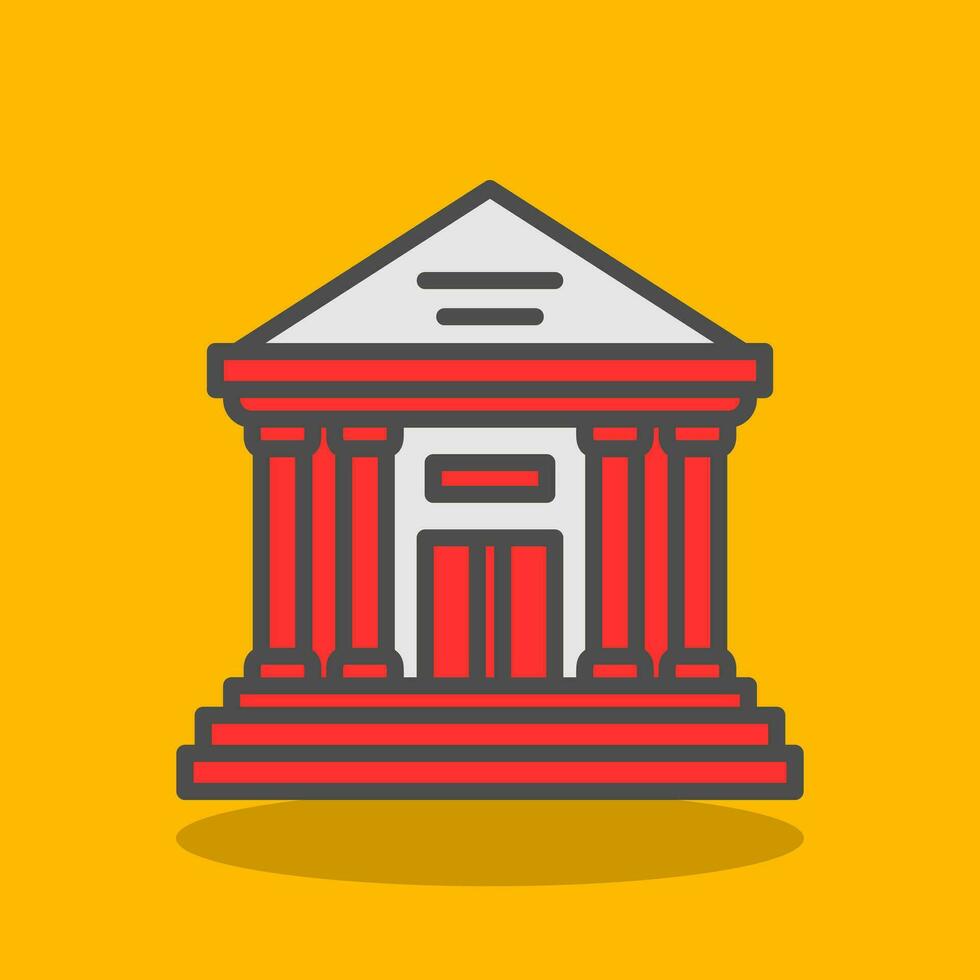 Courthouse Vector Icon Design