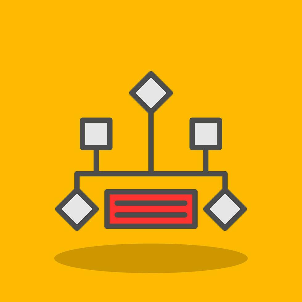 Hierarchical structure Vector Icon Design
