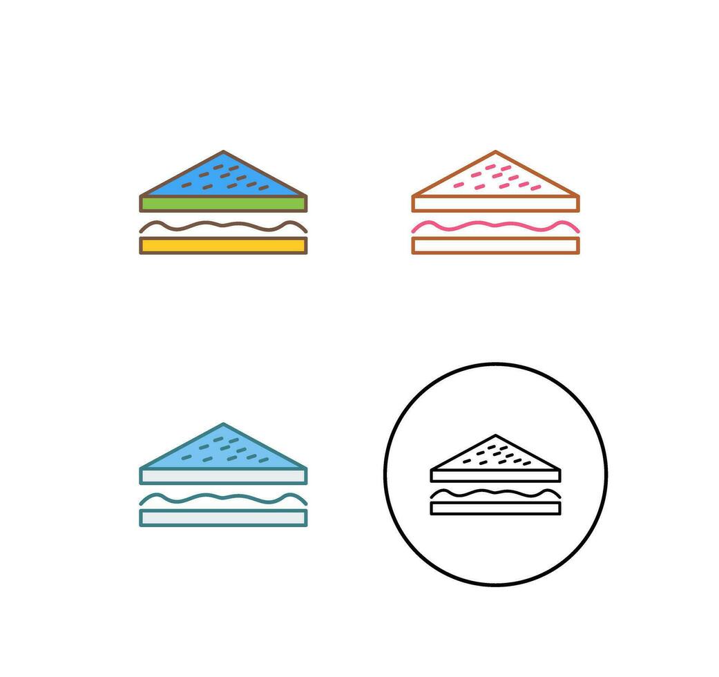 Unique Sandwich Vector Icon