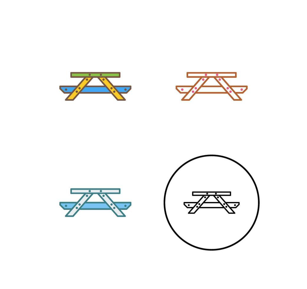 Picnic of Table Vector Icon