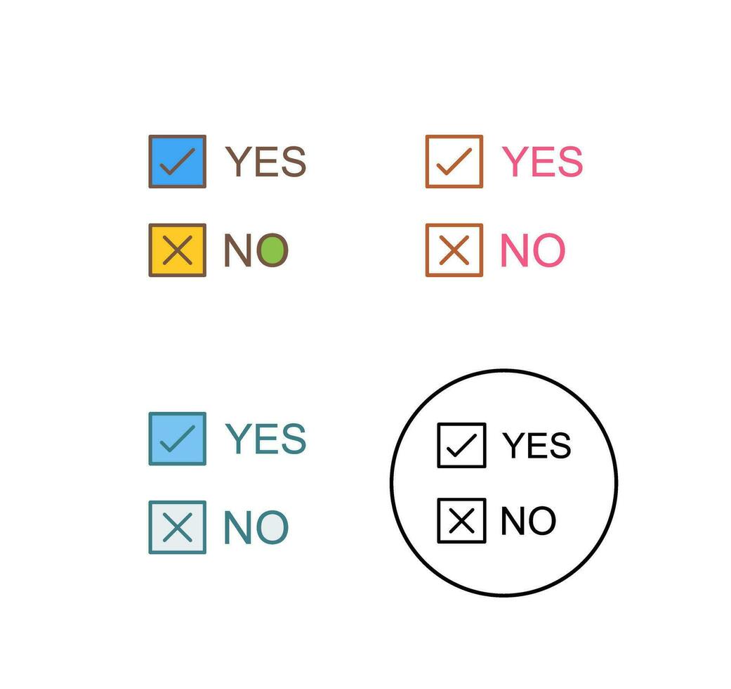 Yes No Option Vector Icon