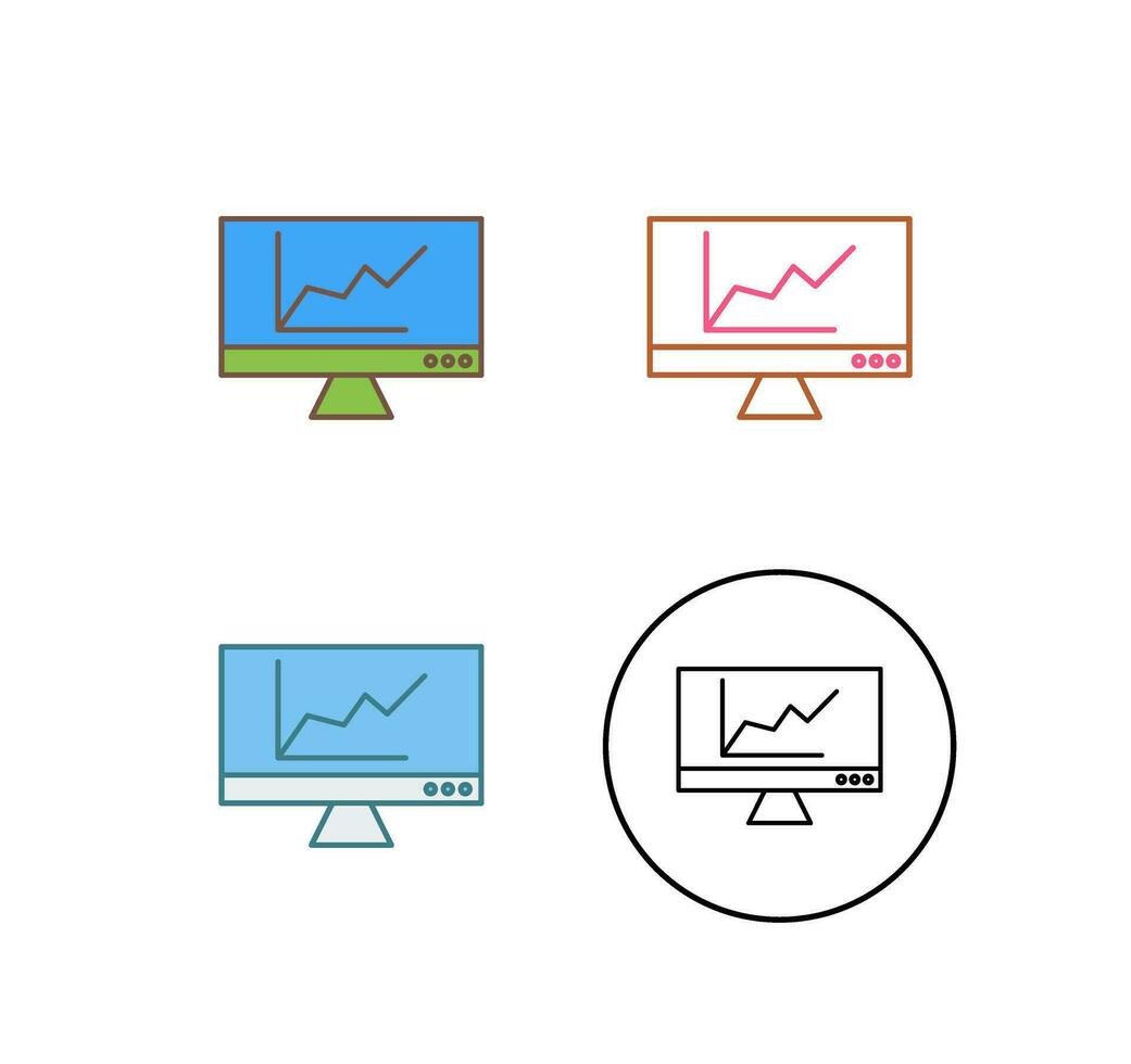 Online Graph Vector Icon