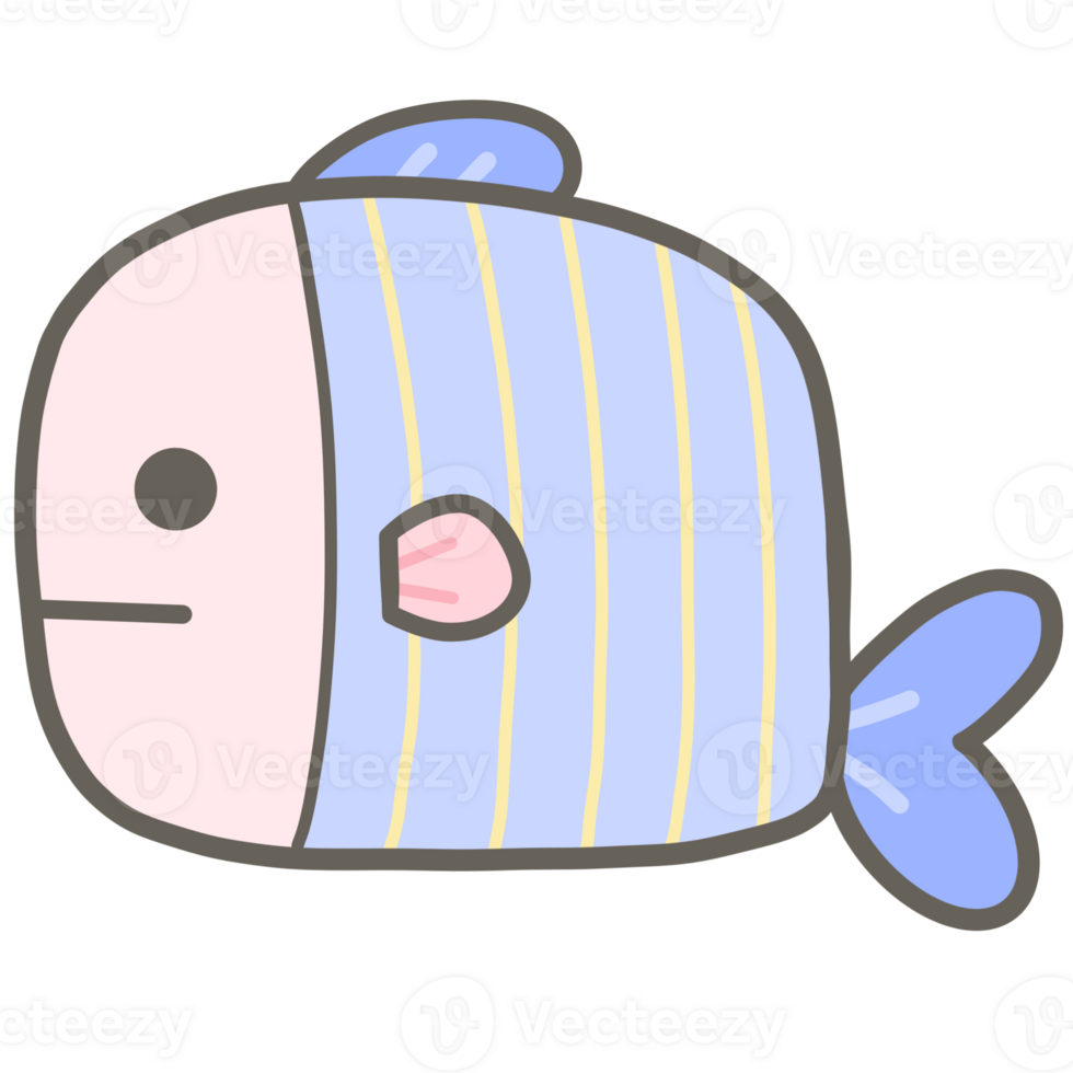 Cute pastel fish png