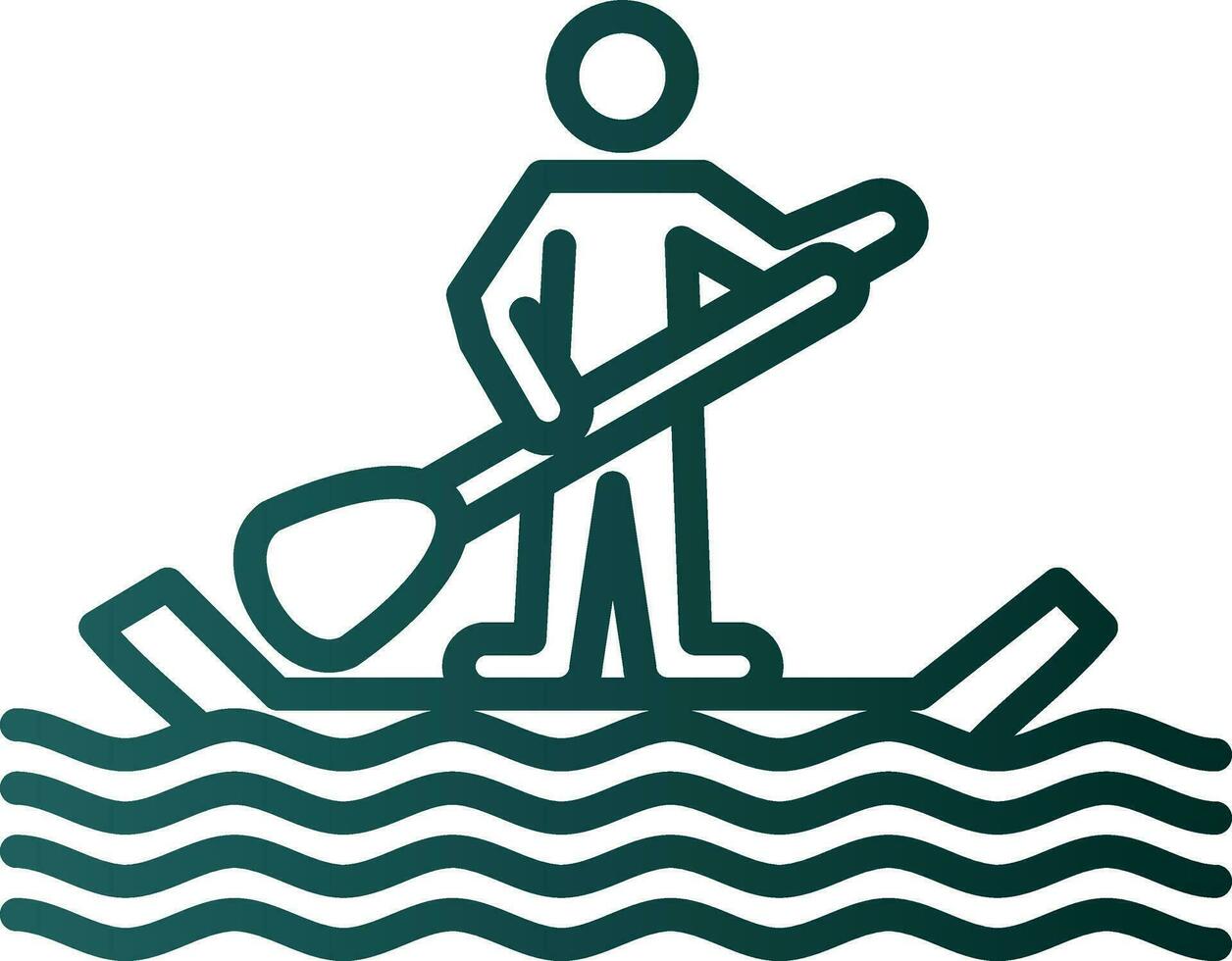 Paddle surf Vector Icon Design