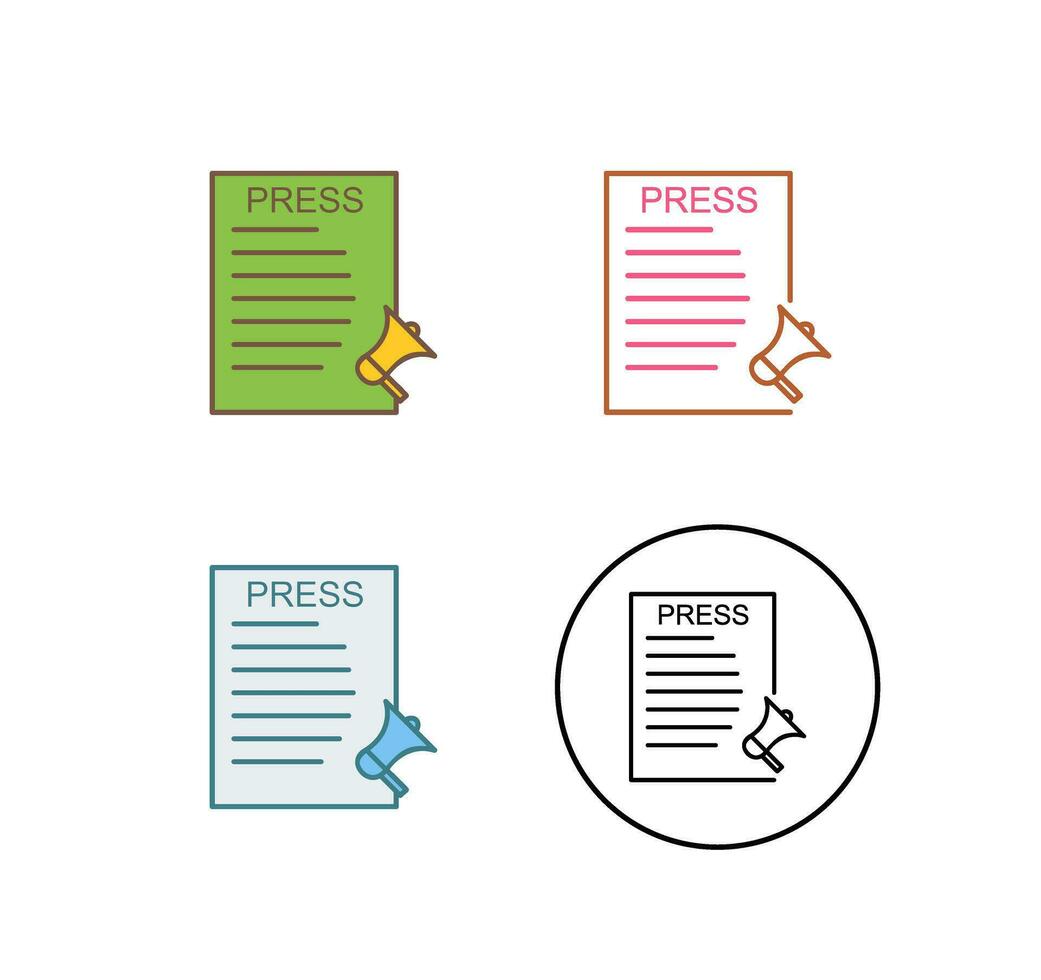 Unique Press Releases Vector Icon