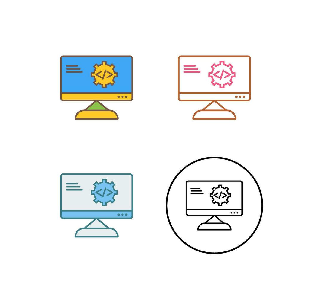 Unique Code Optimization Vector Icon