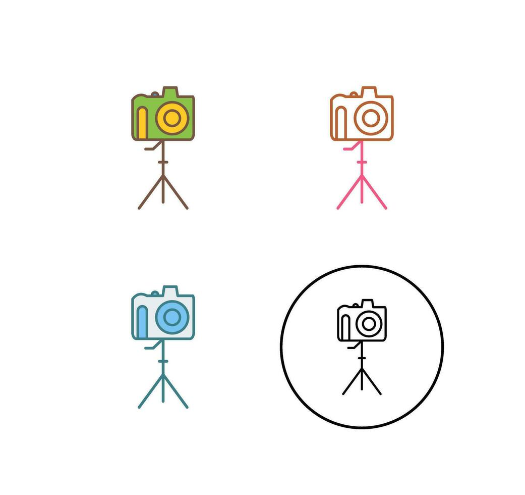 Unique Camera on Stand Vector Icon
