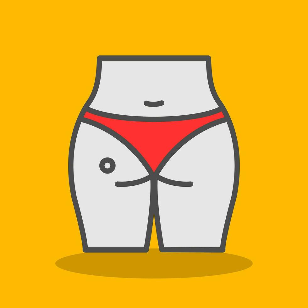 Buttocks Vector Icon Design