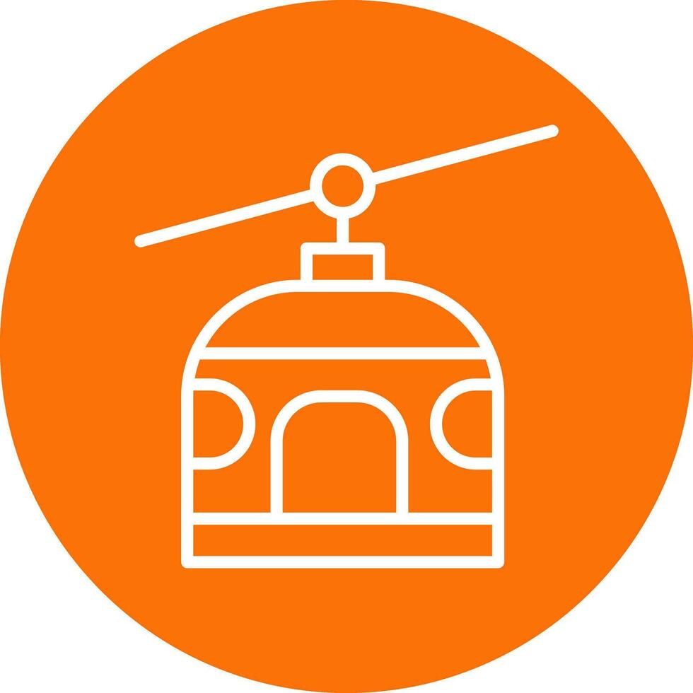 Chairlift Vector Icon Design