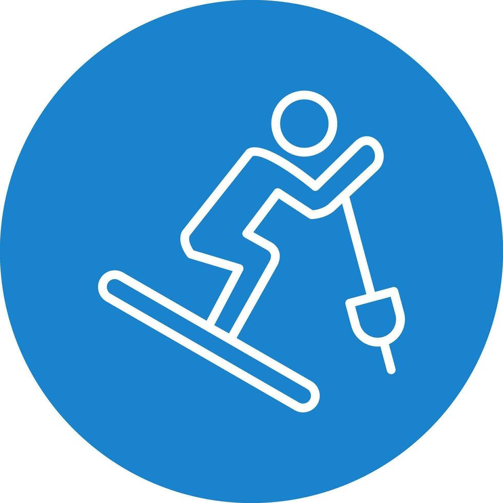 Skiing Vector Icon Design