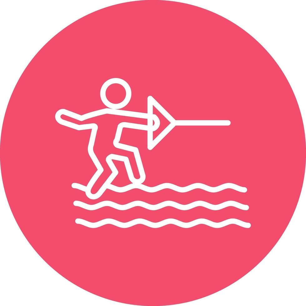 agua esquí vector icono diseño