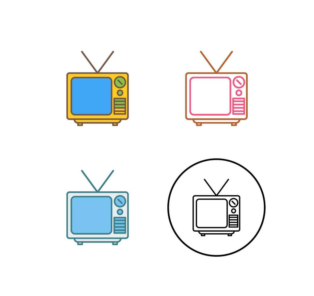 icono de vector de transmisión de televisión