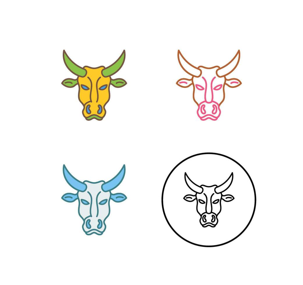 icono de vector de vaca