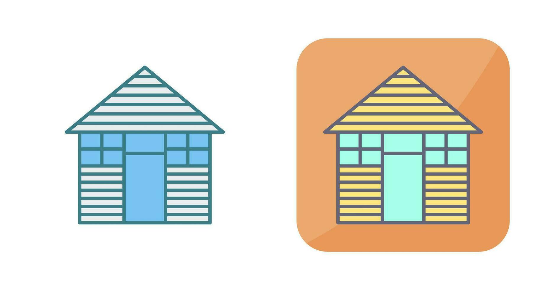 Wood Cabin Vector Icon
