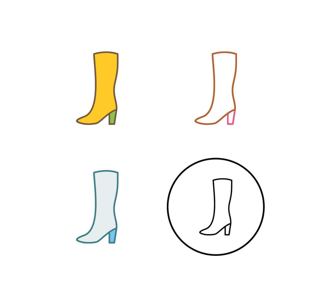 icono de vector de botas largas