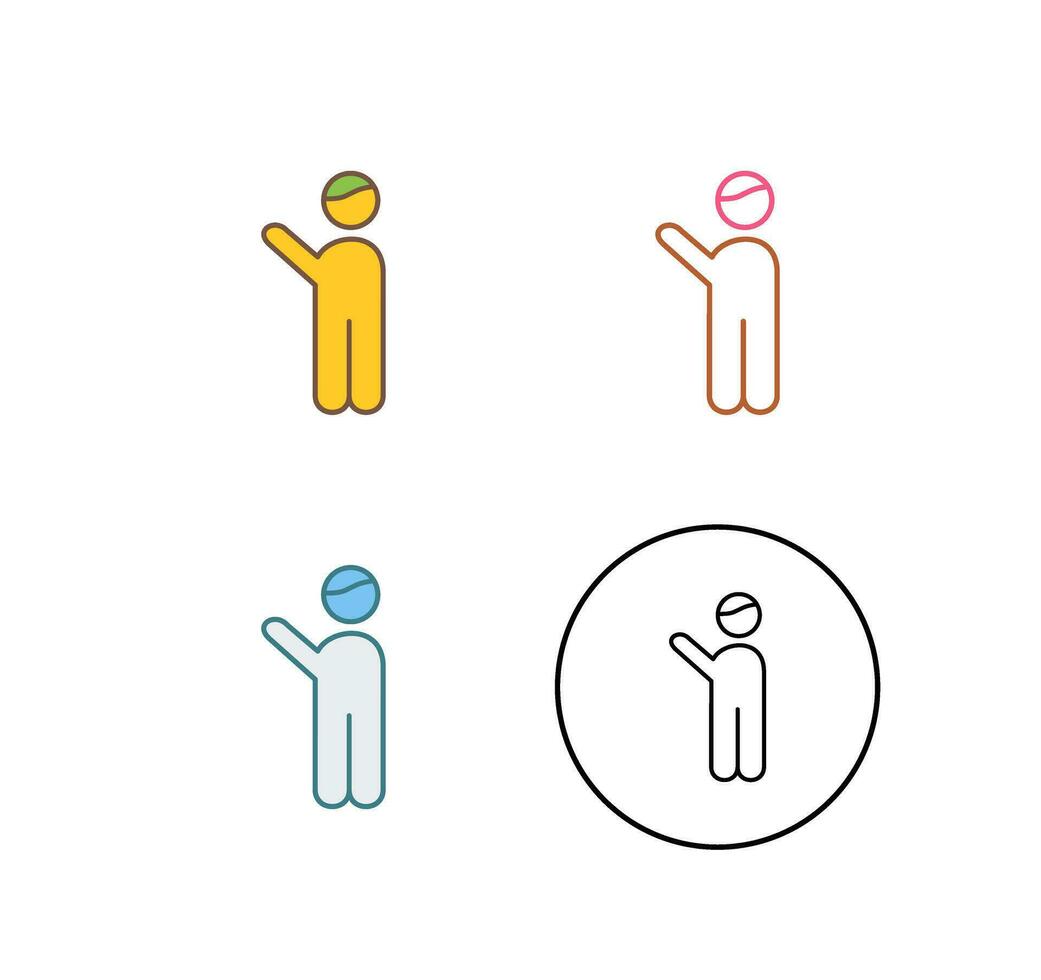 Waving to people Vector Icon