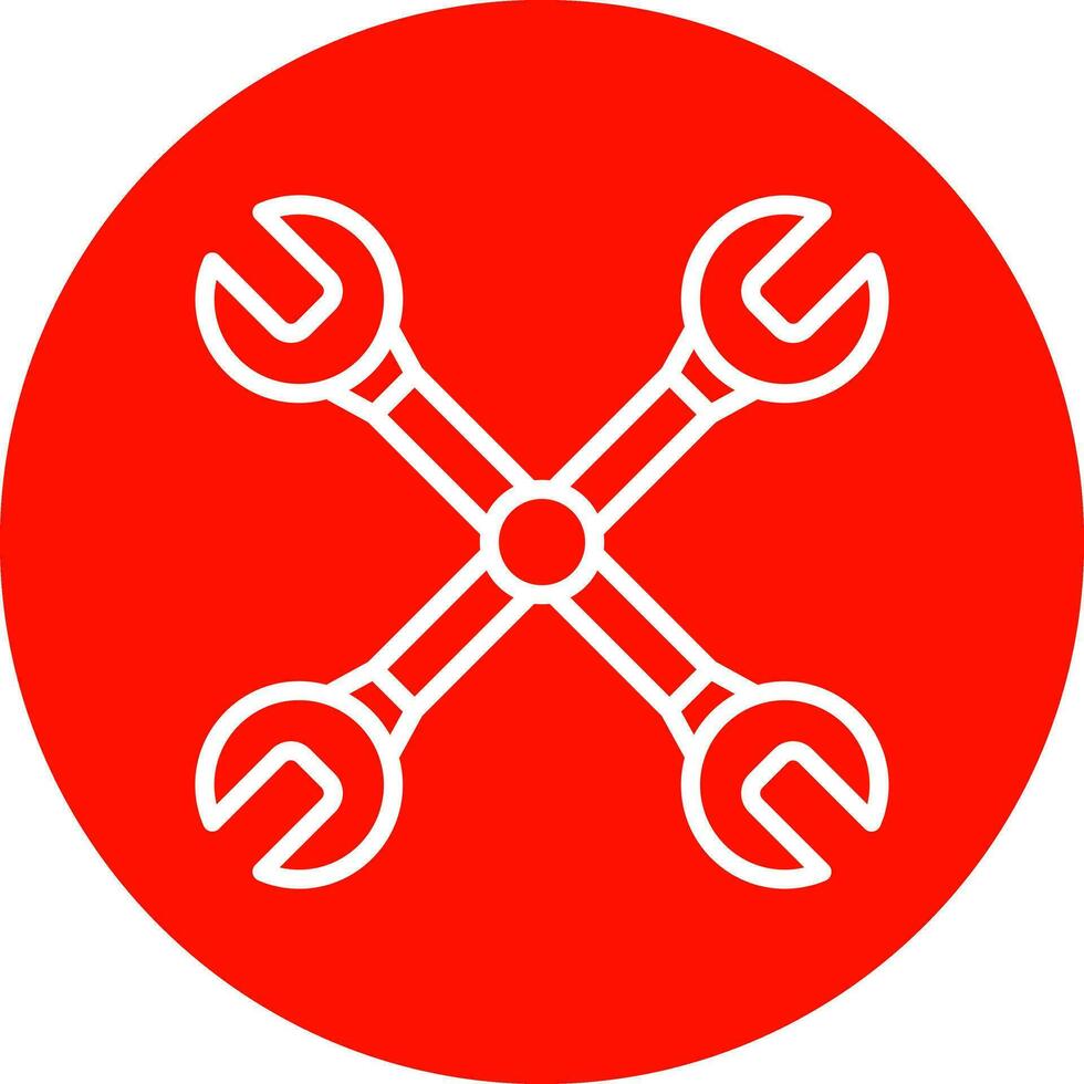 diseño de icono de vector de llave cruzada