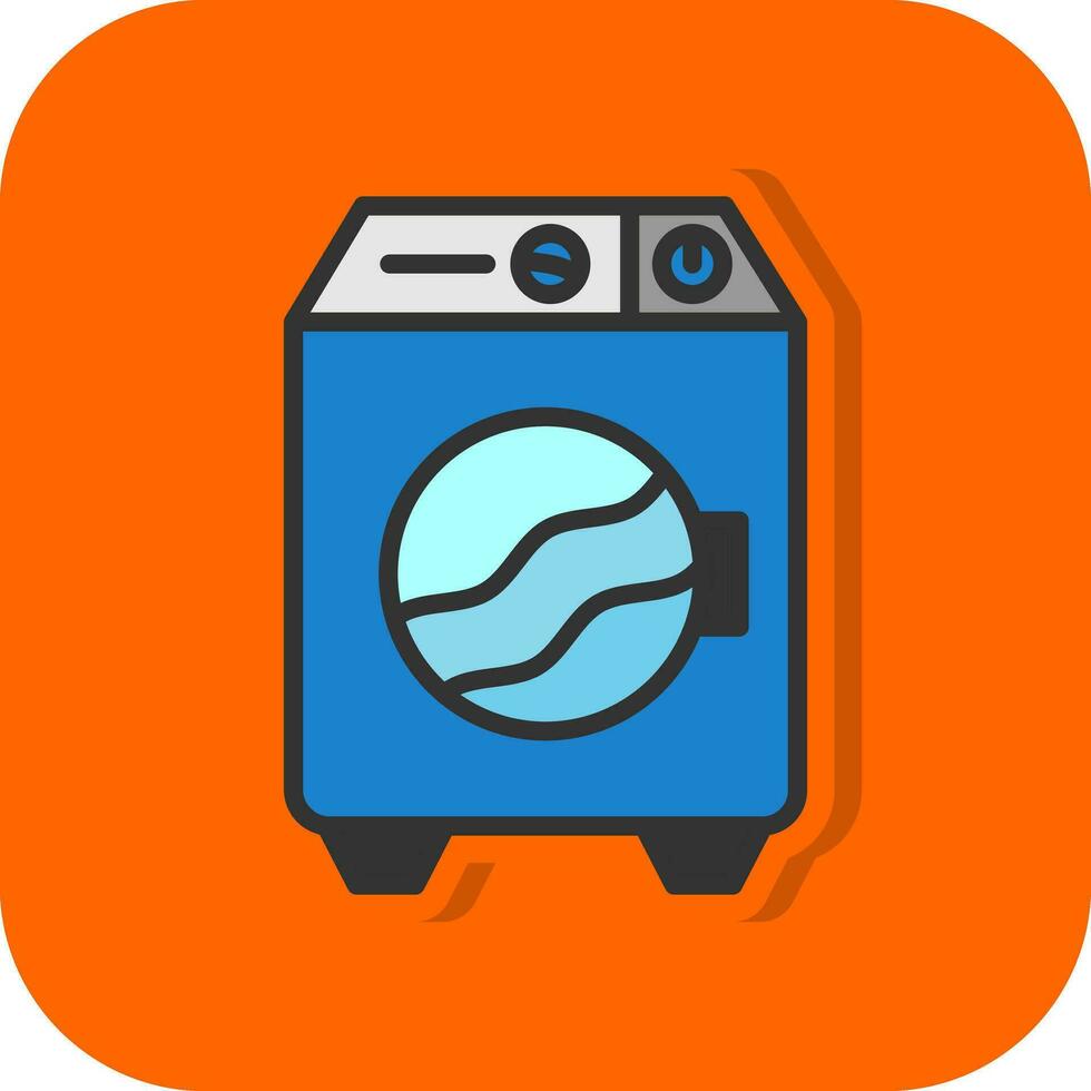 Washing machine Vector Icon Design
