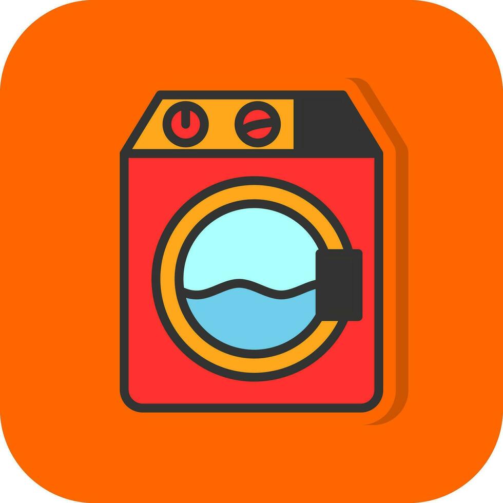 Washer machine Vector Icon Design