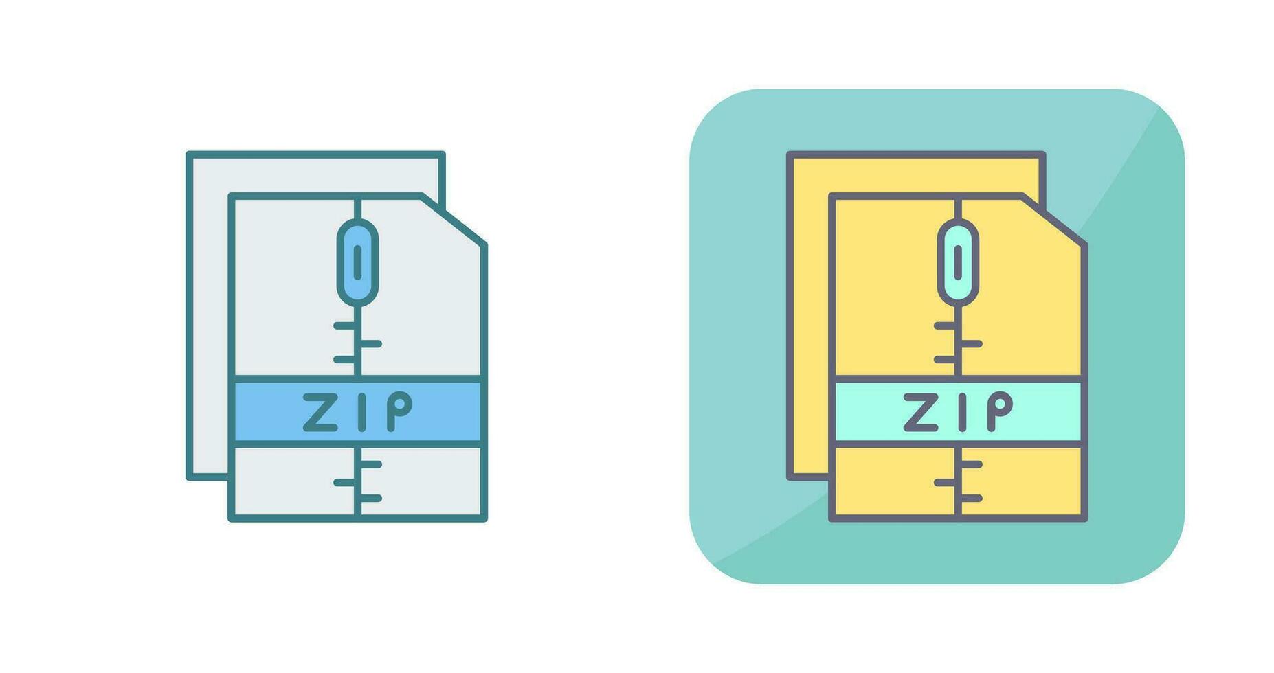 Zip File Vector Icon