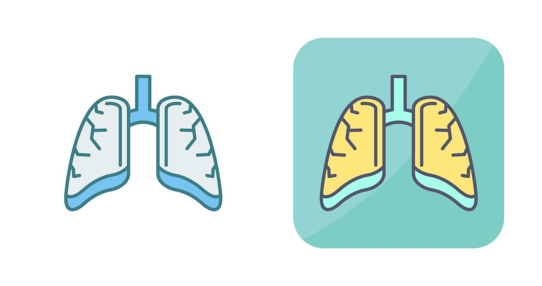 icono de vector de pulmones