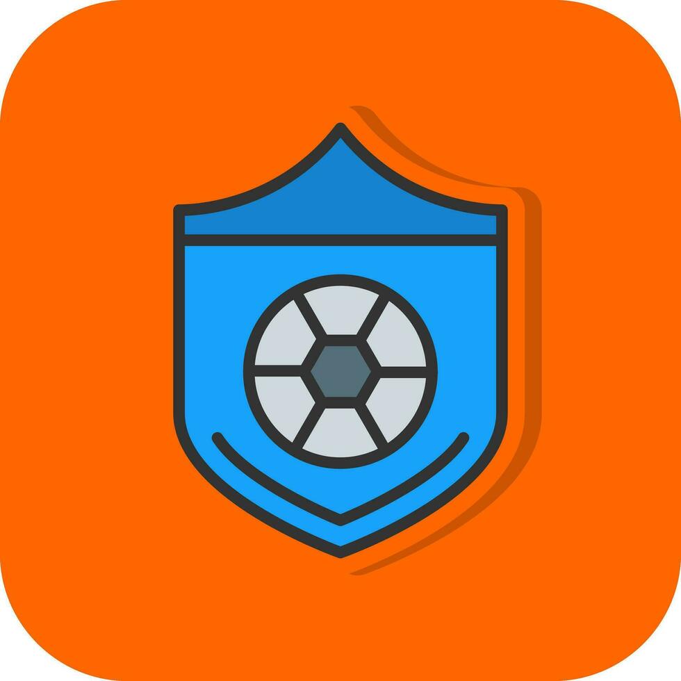 Soccer ball on a shield Vector Icon Design