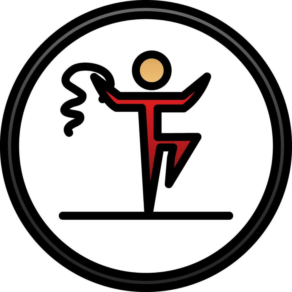 Rythmic gymnastics Vector Icon Design