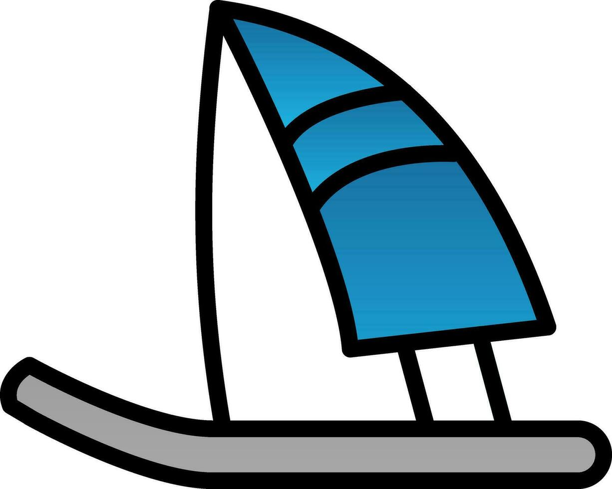 diseño de icono de vector de windsurf