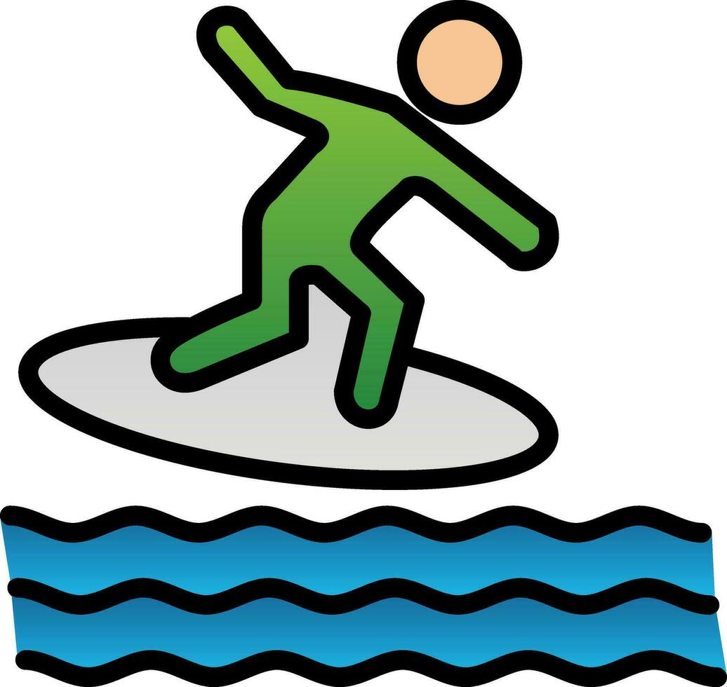 Surfing Vector Icon Design