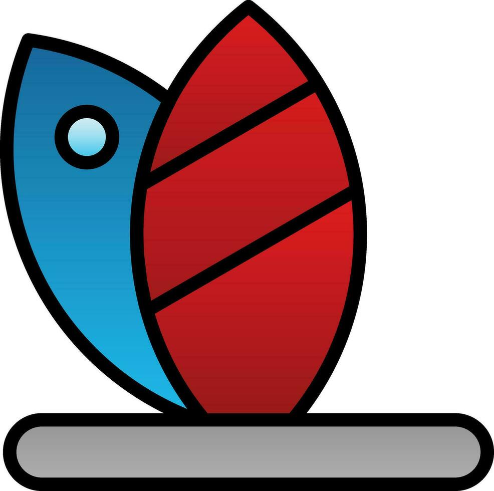 Surfboard Vector Icon Design
