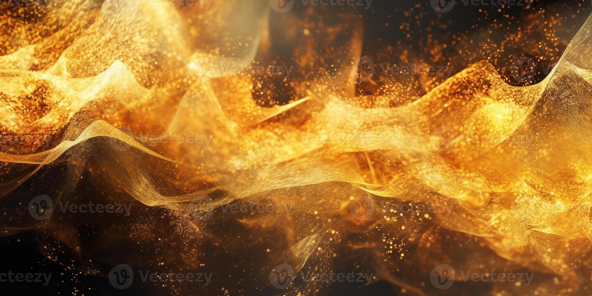 Golden smoke generative ai. Abstract wallpaper luxurious luxury sparkling background.golden smoke and fire. Generative AI photo