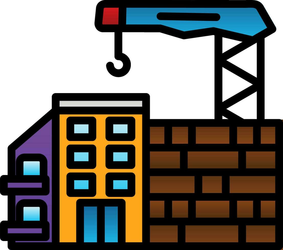 Construction site Vector Icon Design