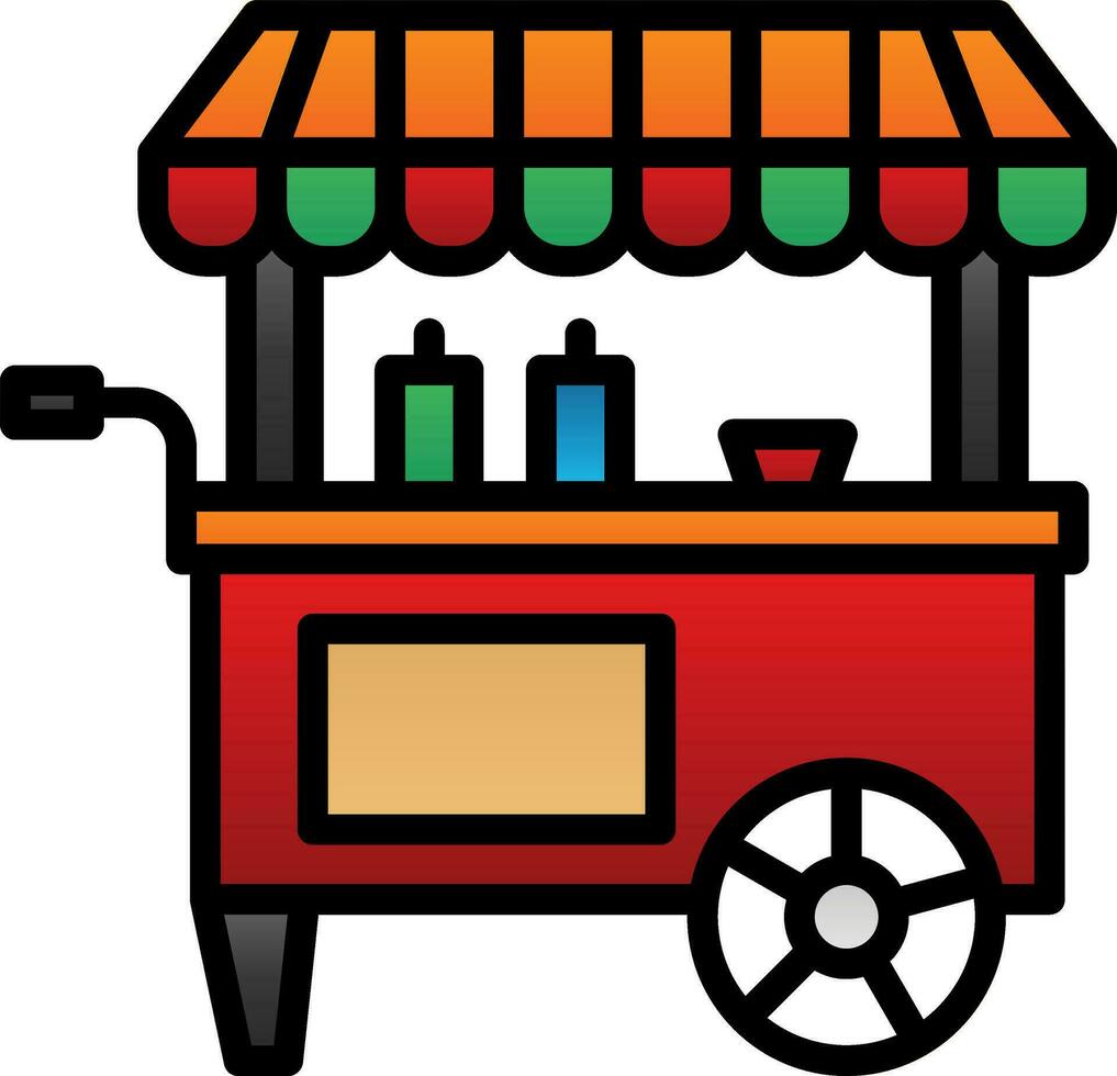 Food cart Vector Icon Design