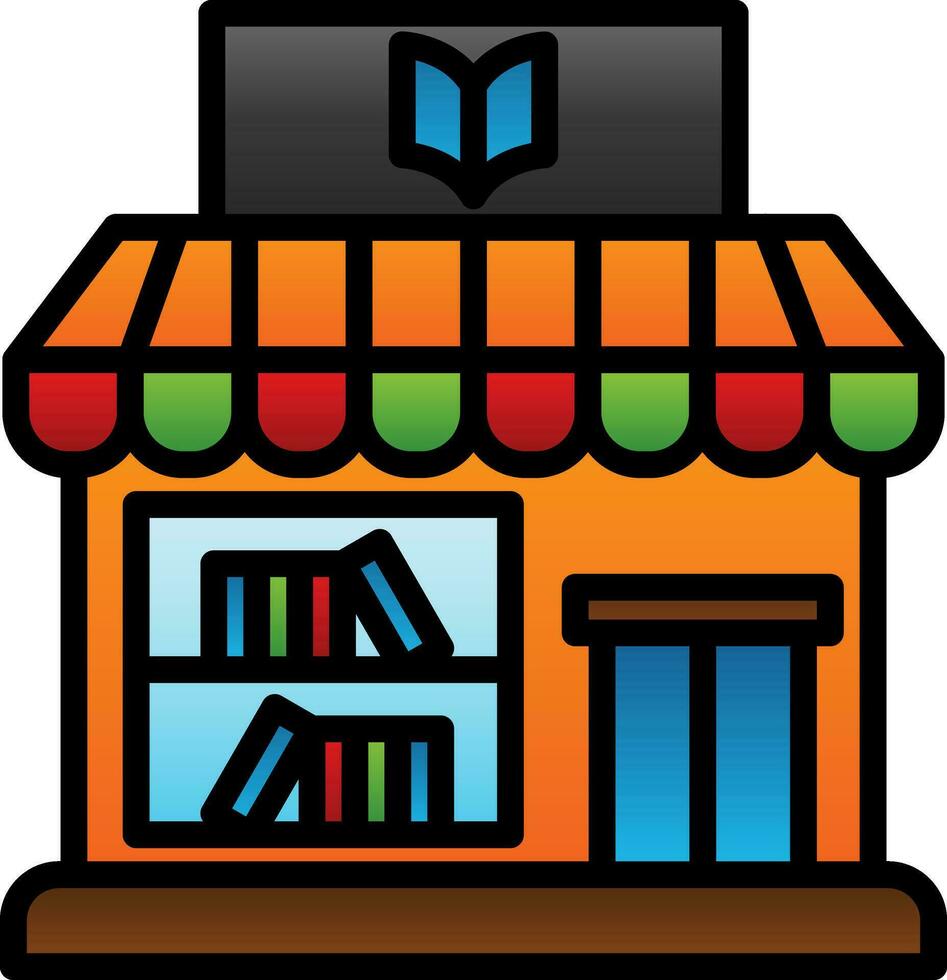 diseño de icono de vector de tienda de libros