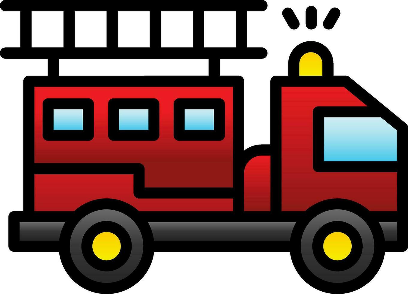 Firetruck Vector Icon Design