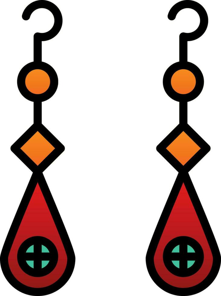 Earrings Vector Icon Design