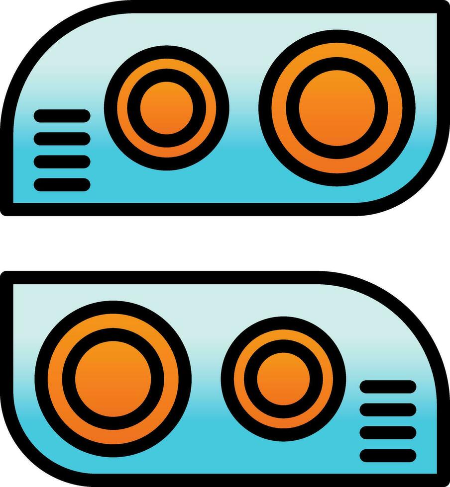 Car light Vector Icon Design