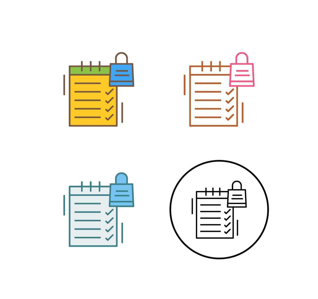 Shopping List Vector Icon